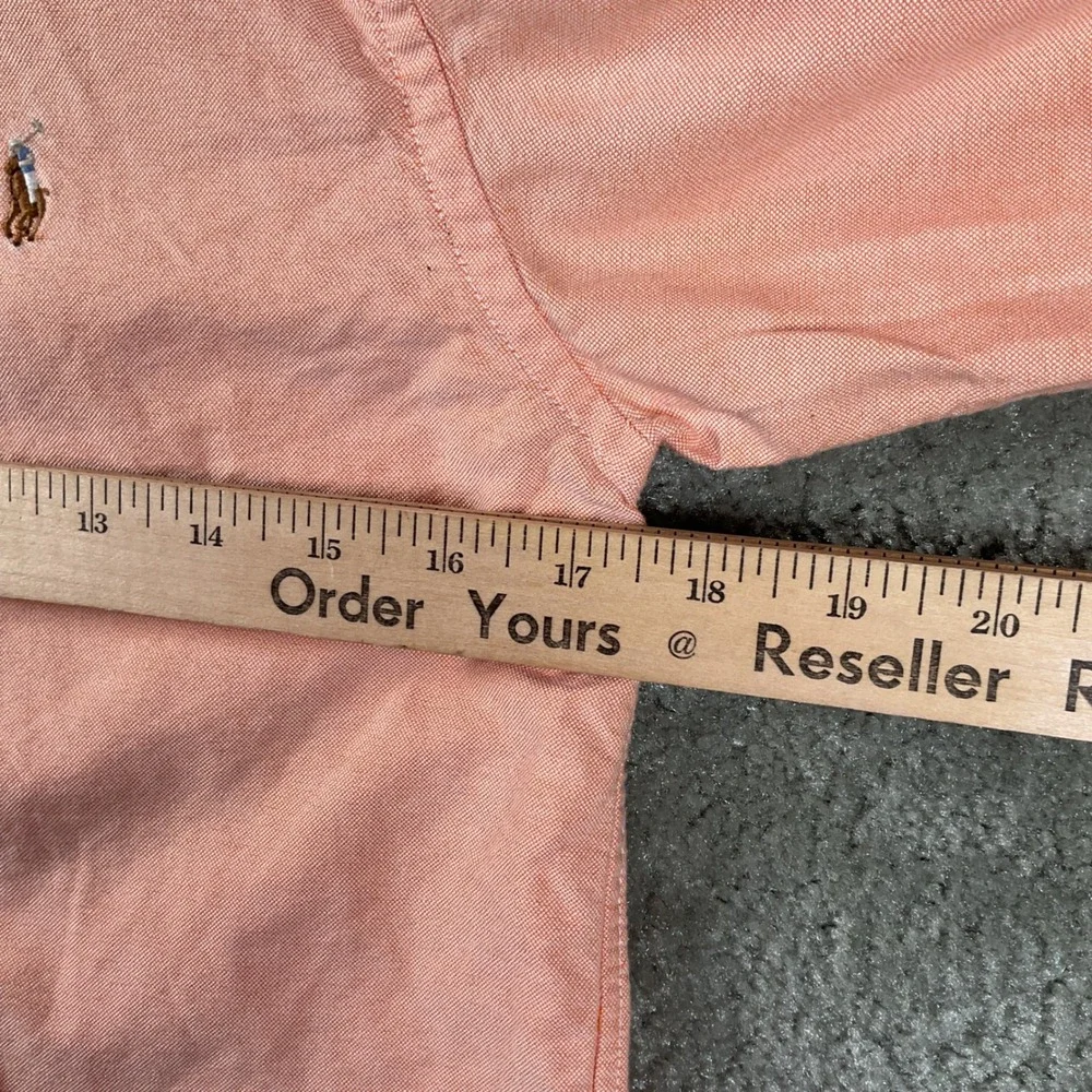 Ralph Lauren Button Down Kids 14 Pink Excellent Oxford Long Sleeve Pony Logo